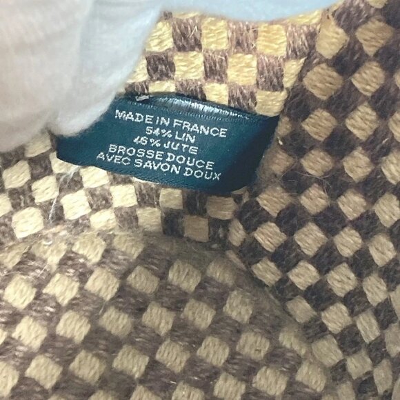 HERMES Panier Bus PM Bag Tote Bag Beach bag Hand Bag linen Beige/Brown - Picture 10 of 14